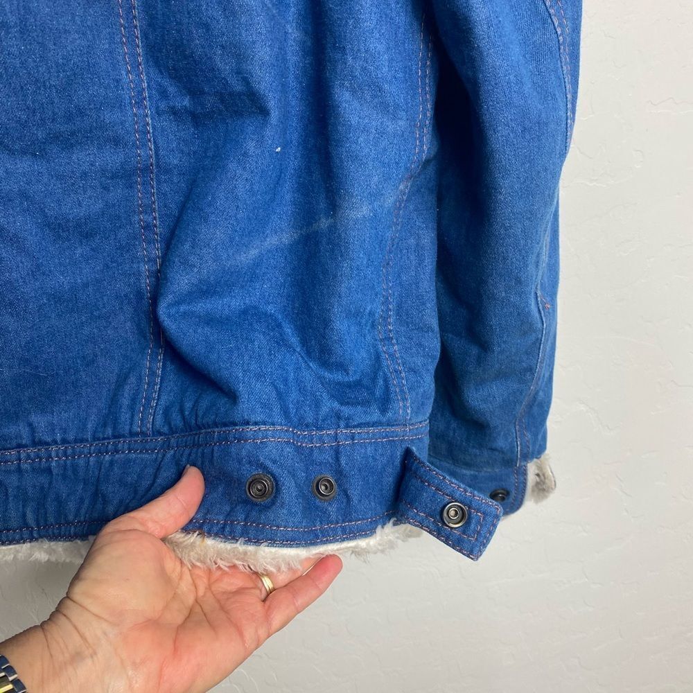 Black Bear Rancher jacket Faux Sherpa lined denim warm - Picture 5 of 11